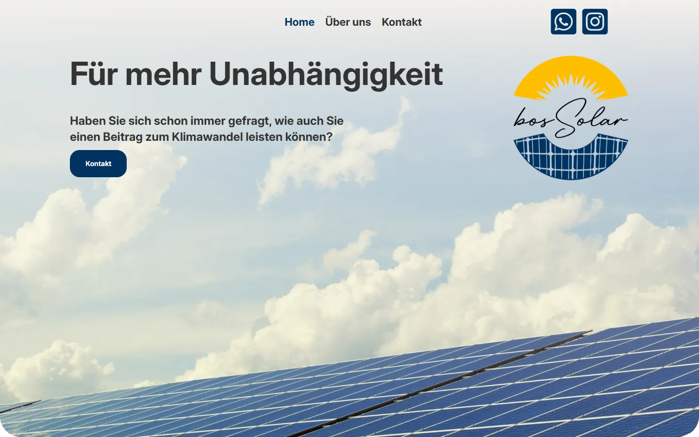 Startseite von bosSolar